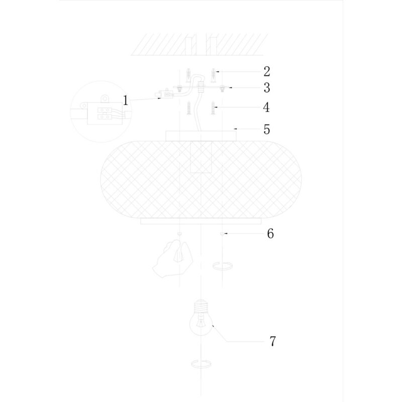 Blank Bamboe plafondlamp Maze 3128BE licht bruine plafonniere - Afbeelding 8