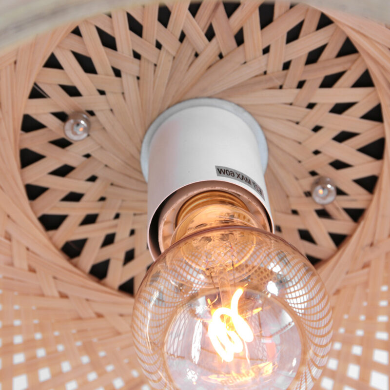 Blank Bamboe plafondlamp Maze 3128BE licht bruine plafonniere - Afbeelding 9