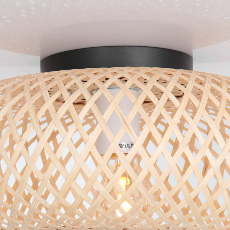 Blank Bamboe plafondlamp Maze 3128BE licht bruine plafonniere - Afbeelding 5