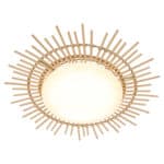 Blank rotan plafondlamp Aura 1894W ook geschikt voor badkamer