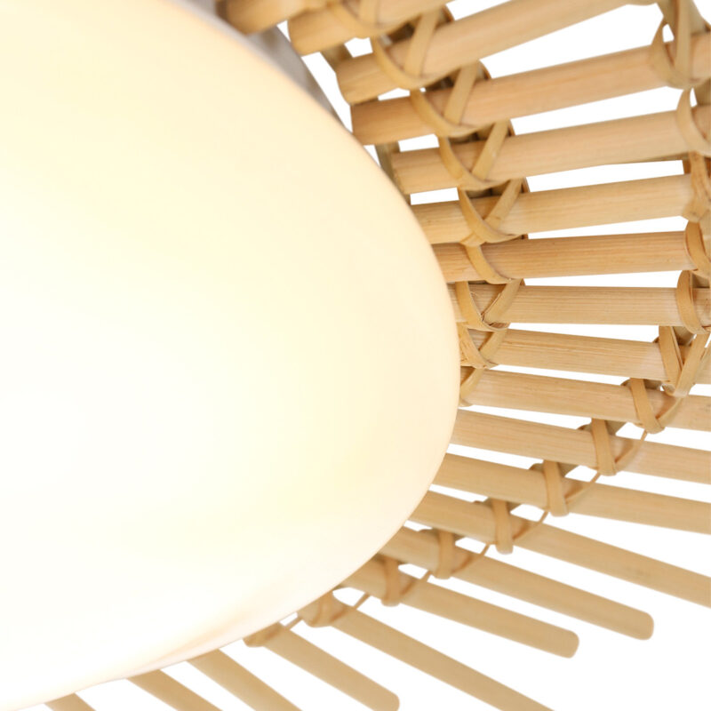 Blank rotan plafondlamp Aura 1894W ook geschikt voor badkamer - Afbeelding 3