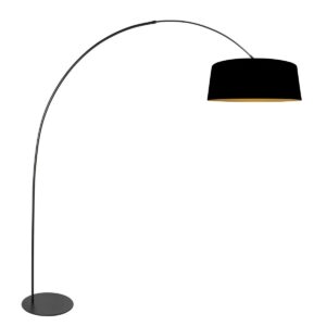 Buelampe Curve 4279ZW – Elegant kontrast i sort linned og guld