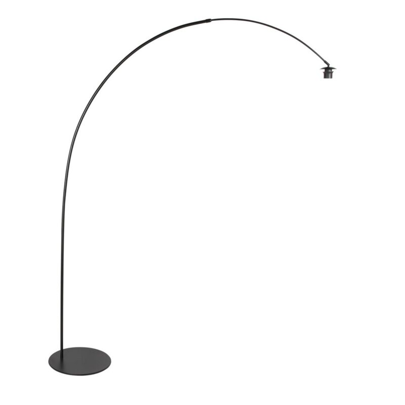 Booglamp Curve 4279ZW – Elegant contrast in zwart linnen en goud - Afbeelding 7