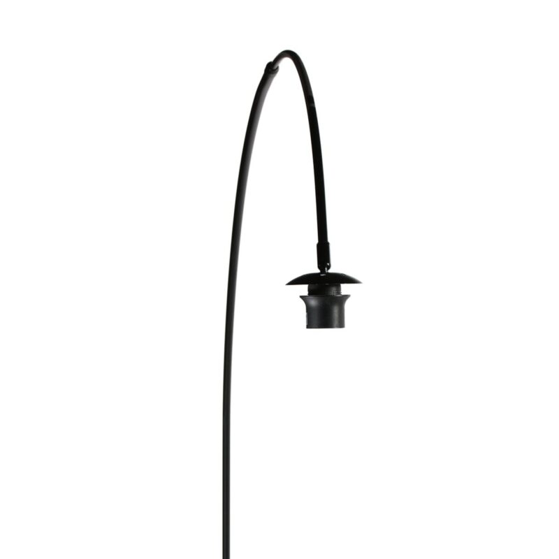 Booglamp Curve 4279ZW – Elegant contrast in zwart linnen en goud - Afbeelding 13