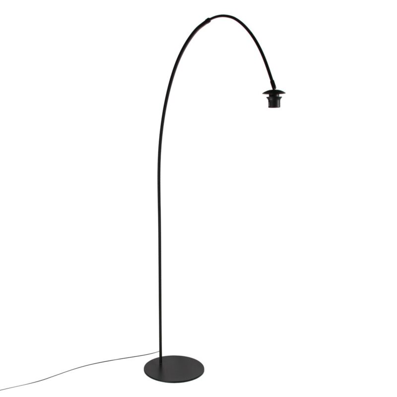 Booglamp Curve 4279ZW – Elegant contrast in zwart linnen en goud - Afbeelding 16