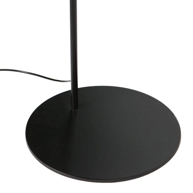 Booglamp Curve 4279ZW – Elegant contrast in zwart linnen en goud - Afbeelding 3