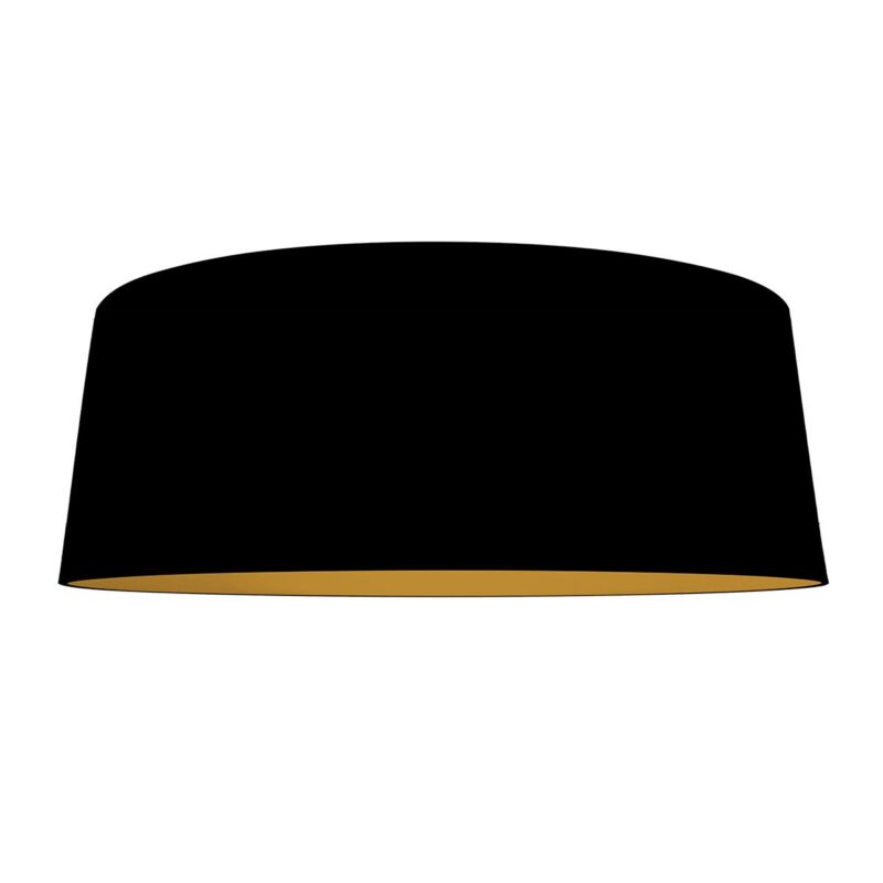 Booglamp Curve 4279ZW – Elegant contrast in zwart linnen en goud - Afbeelding 5
