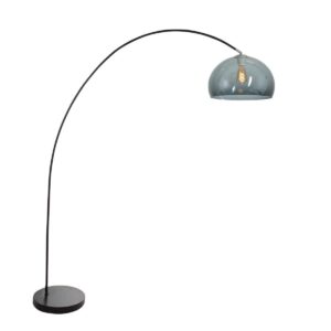 Booglamp Solva 3907ZW met een smoke kleurige kunststof bol
