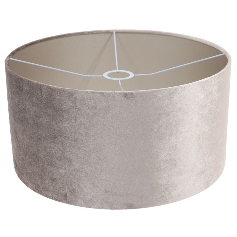 Booglamp Solva 3909ST Staal met een taupe fluwelen lampenkap - Afbeelding 5
