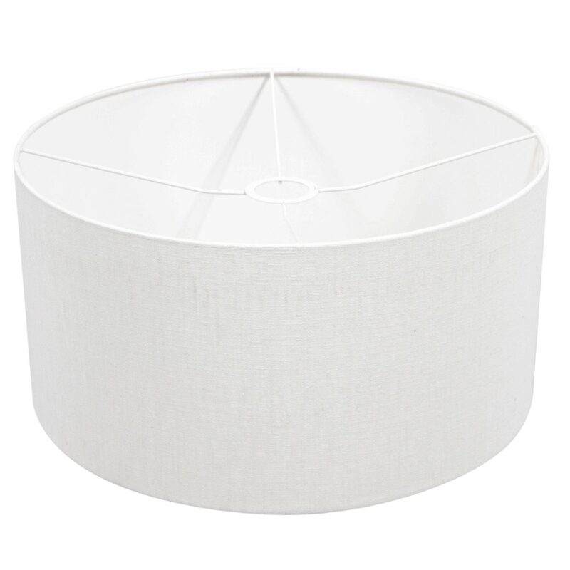 Booglamp Solva 3911ST met een grof wit linnen kap - Afbeelding 5