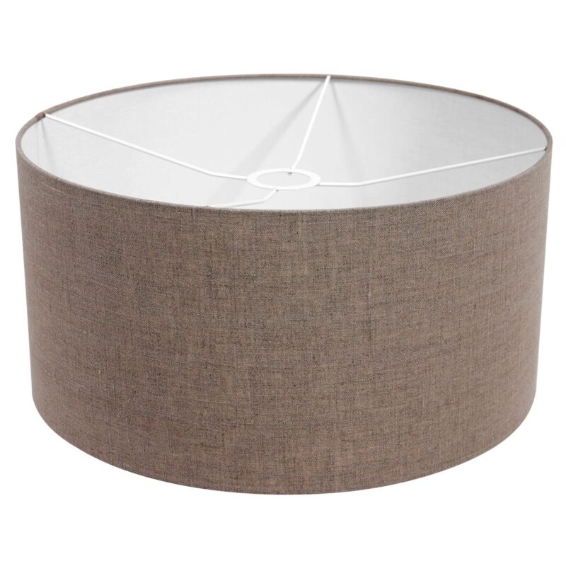 Booglamp Solva 3912ST Staal met een grijs linnen lampenkap - Afbeelding 5