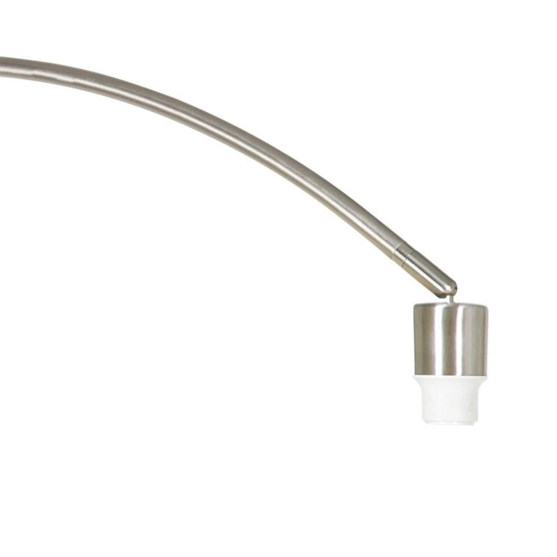 Booglamp Solva 3918ST met een grijs linnen lampenkap - Afbeelding 3