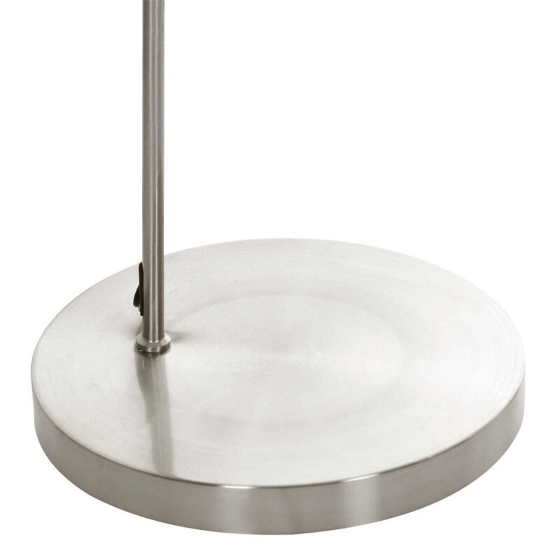 Booglamp Solva 3918ST met een grijs linnen lampenkap - Afbeelding 4