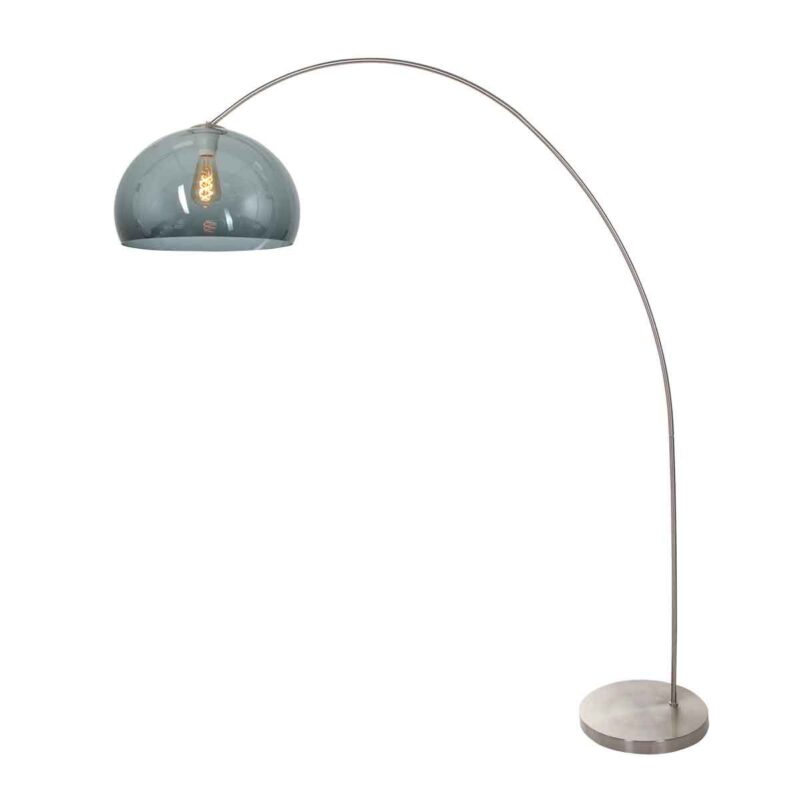 Booglamp Solva 3920ST met een smoke kleurige kunststof bol - Afbeelding 2
