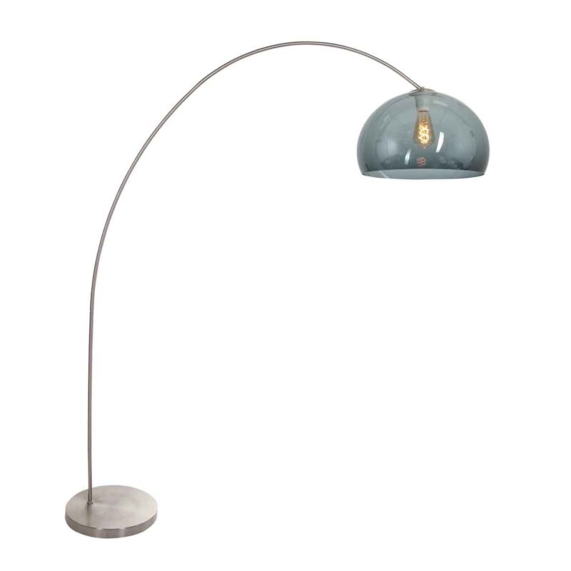 Booglamp Solva 3920ST met een smoke kleurige kunststof bol