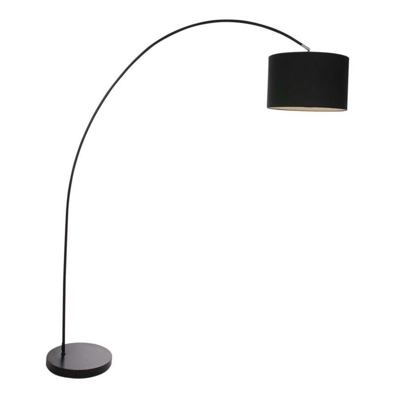Booglamp Solva 7976ZW met zwarte lampenkap E27 - Afbeelding 2