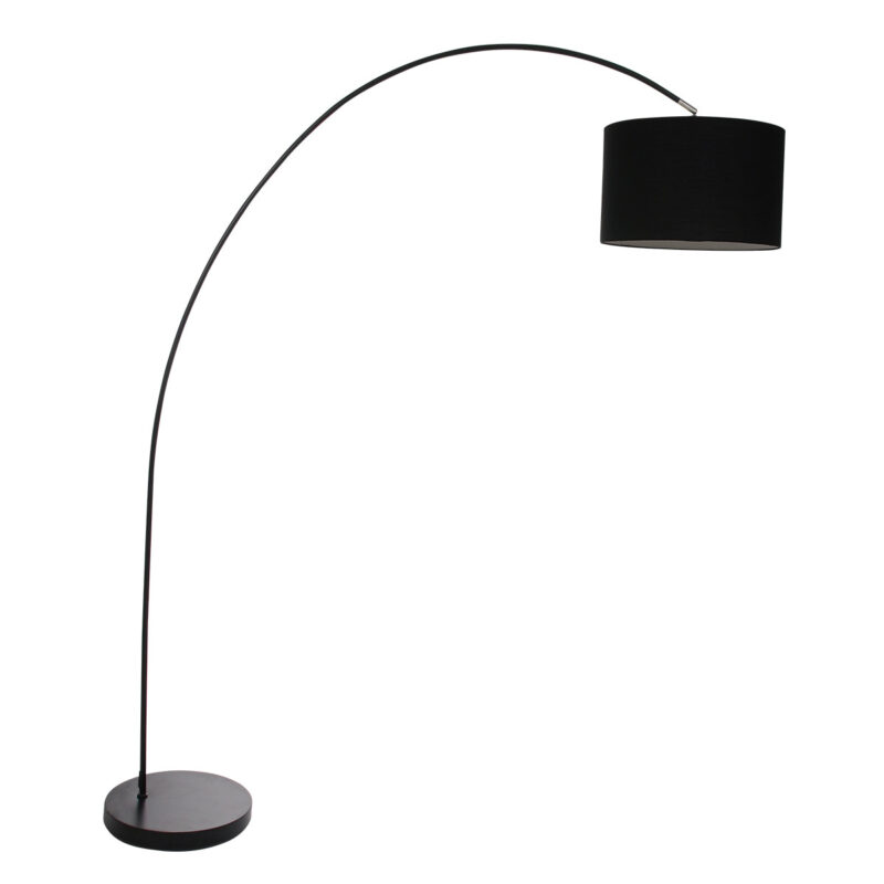 Booglamp Solva 7976ZW met zwarte lampenkap E27