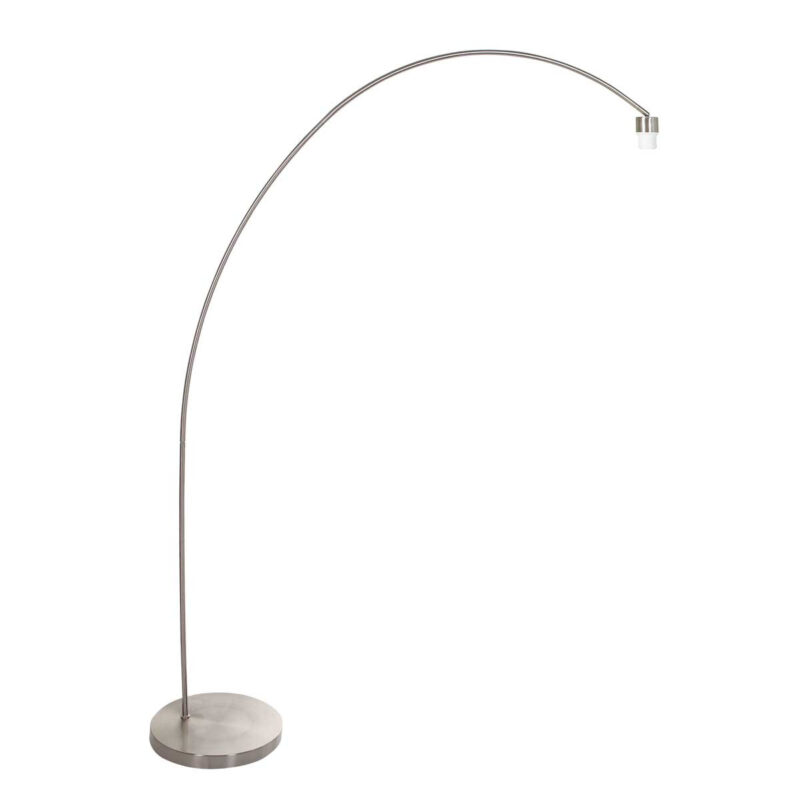 Booglamp Solva 7977ST met grof linnen witte lampenkap E27 - Afbeelding 11