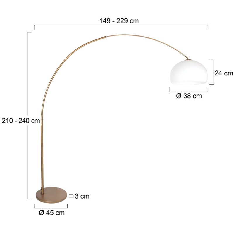 Bronze Arc Lamp Sparkled Light 4301BR – Atmospheric Lighting with Modern Plastic Globe - Image 6
