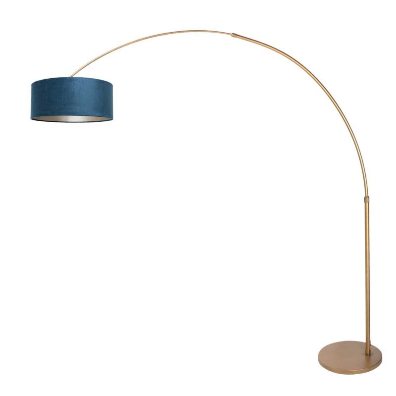 Bronskleurige Booglamp Sparkled Light 4307BR – Stijlvolle Verlichting met Velours Kap - Afbeelding 2