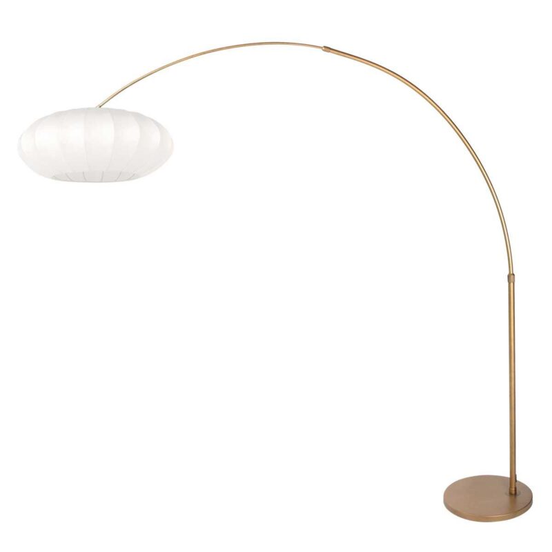 Bronskleurige Booglamp Sparkled Light 4308BR – Stijlvolle Verlichting met Zijde Kap - Afbeelding 2