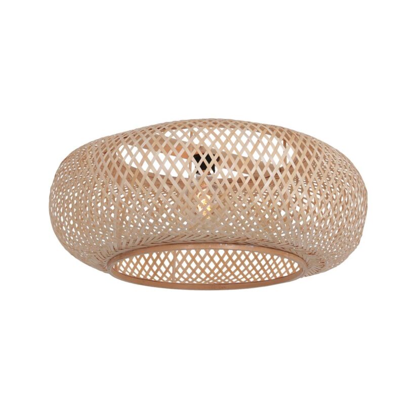 Bronskleurige Booglamp Sparkled Light 4309BR – Stijlvolle Verlichting met Bamboe Kap - Afbeelding 5