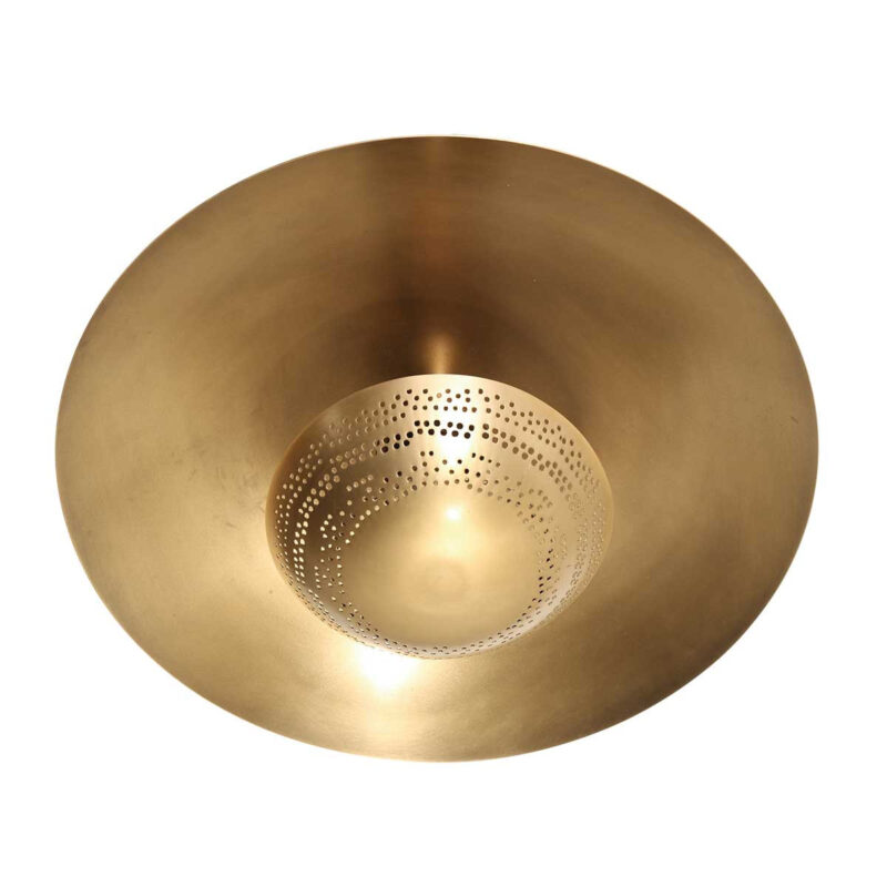 Bronskleurige plafondlamp Brassi Ø42cm 3681BR met grote fitting - Afbeelding 10