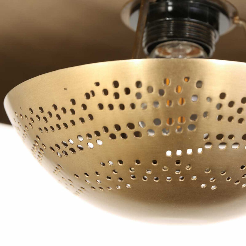 Bronskleurige plafondlamp Brassi Ø42cm 3681BR met grote fitting - Afbeelding 11