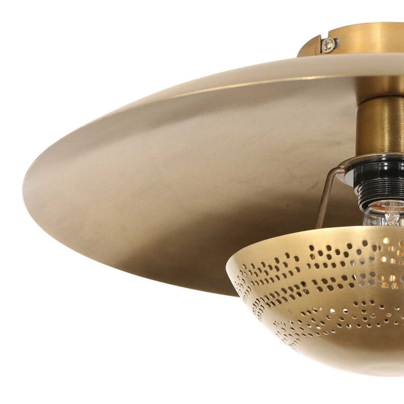 Bronskleurige plafondlamp Brassi Ø42cm 3681BR met grote fitting - Afbeelding 4