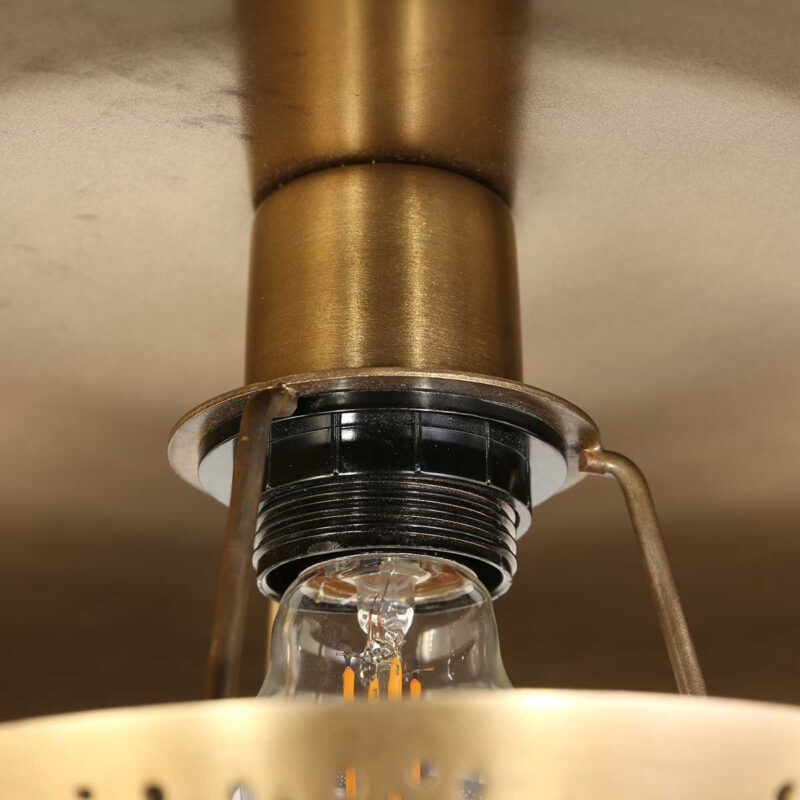 Bronskleurige plafondlamp Brassi Ø42cm 3681BR met grote fitting - Afbeelding 6