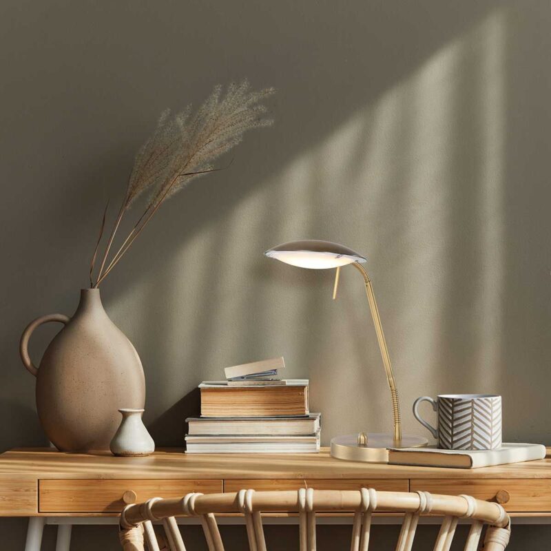 Bronskleurige tafellamp Eloi 1315BR met draai dimmer - Afbeelding 3