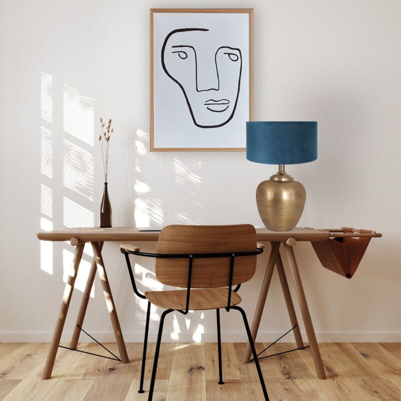 Bronskleurige vaas tafellamp Brass 3307BR zonder kap - Afbeelding 3
