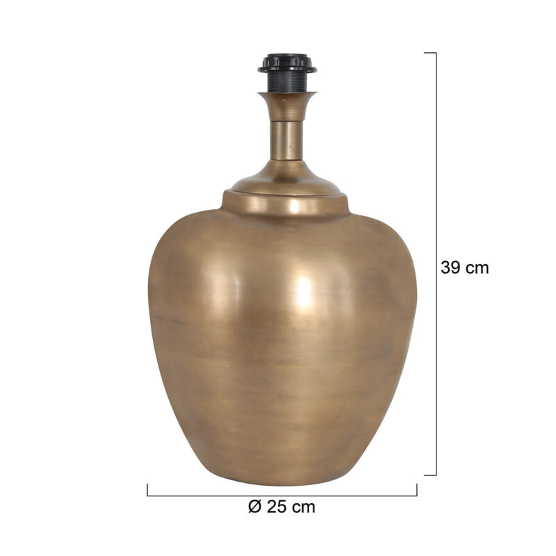 Bronskleurige vaas tafellamp Brass 3307BR zonder kap - Afbeelding 7
