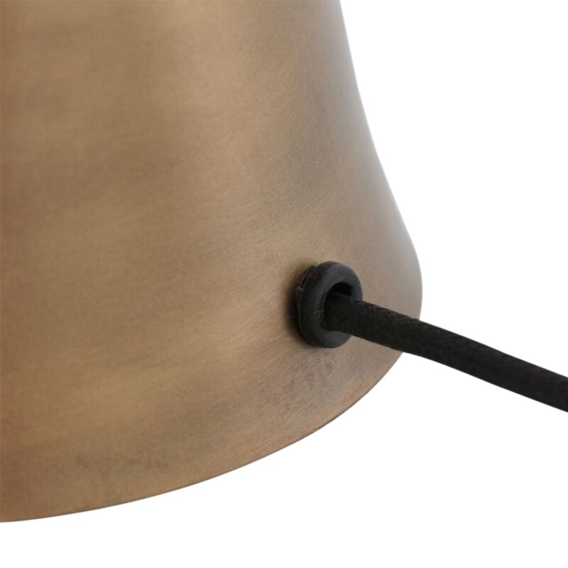 Bronskleurige vaas tafellamp Brass 3988BR inclusief naturel gras kap - Afbeelding 11