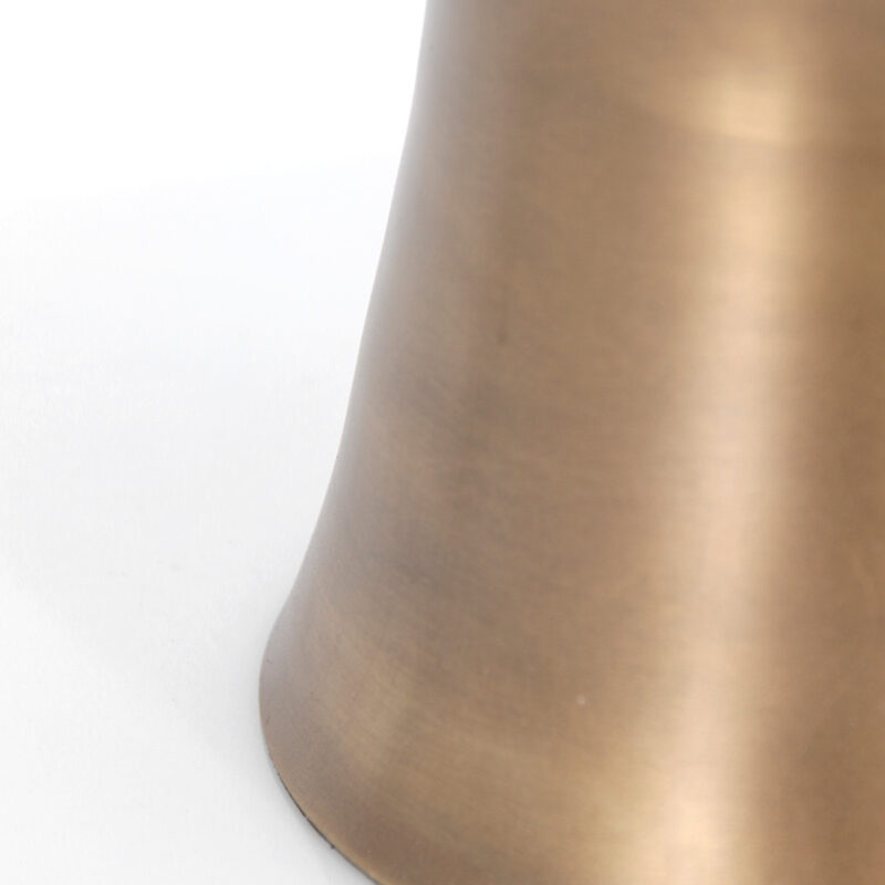 Bronskleurige vaas tafellamp Brass 7307BR inclusief groen  velours kap - Afbeelding 5