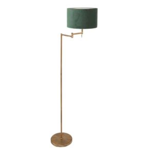 Lampadaire couleur bronze Bella 3872BR avec abat-jour en velours vert