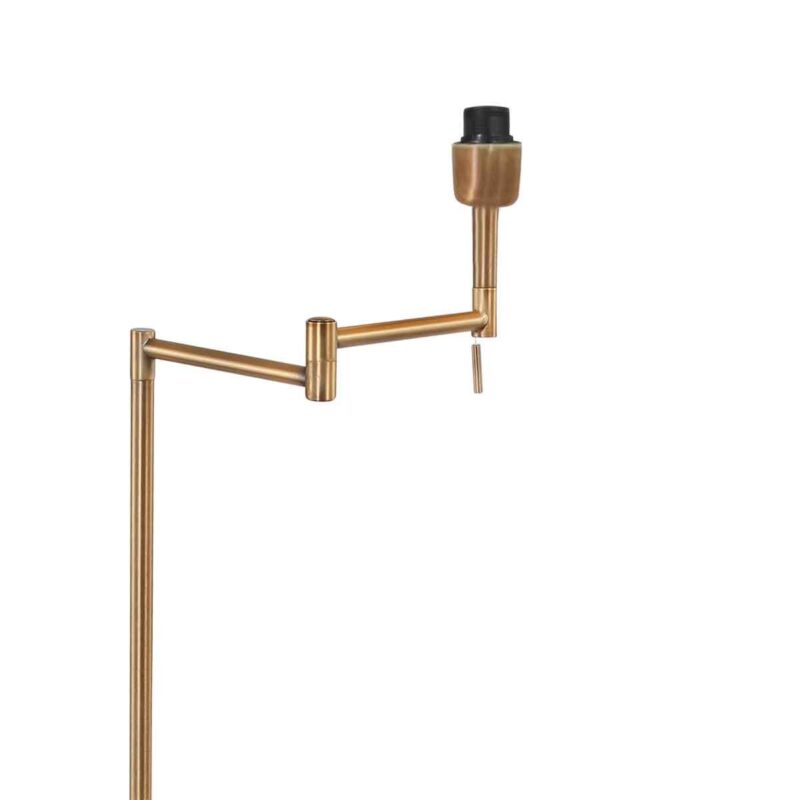 Bronskleurige vloerlamp Bella 3874BR zwarte lampenkap met goudkleurige binnenkant - Afbeelding 4
