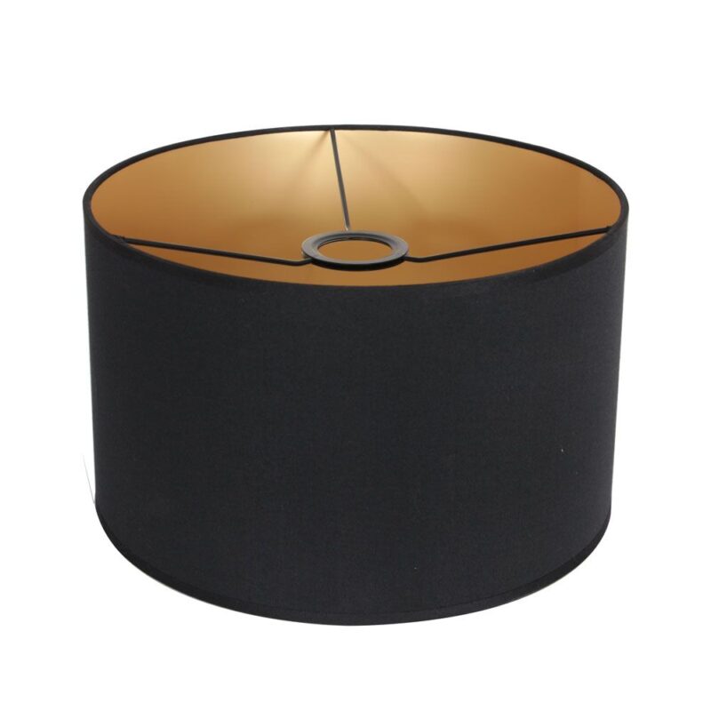 Bronskleurige vloerlamp Bella 3874BR zwarte lampenkap met goudkleurige binnenkant - Afbeelding 5