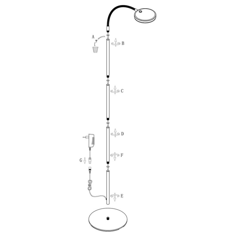 Bronskleurige vloerlamp Platu 3351BR lichtkleur instelbaar - Afbeelding 9