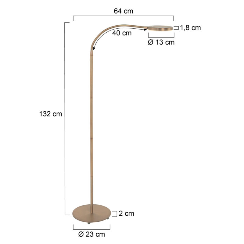 Bronskleurige vloerlamp Platu 3351BR lichtkleur instelbaar - Afbeelding 7