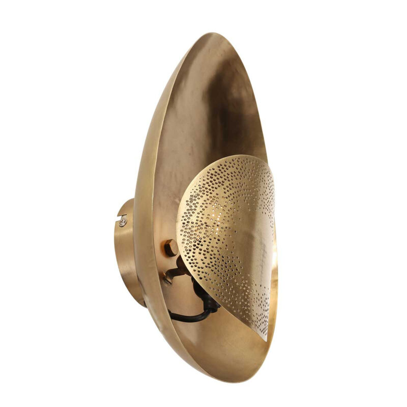 Bronskleurige wandlamp Brassi ovaal 3680BR met grote fitting - Afbeelding 11