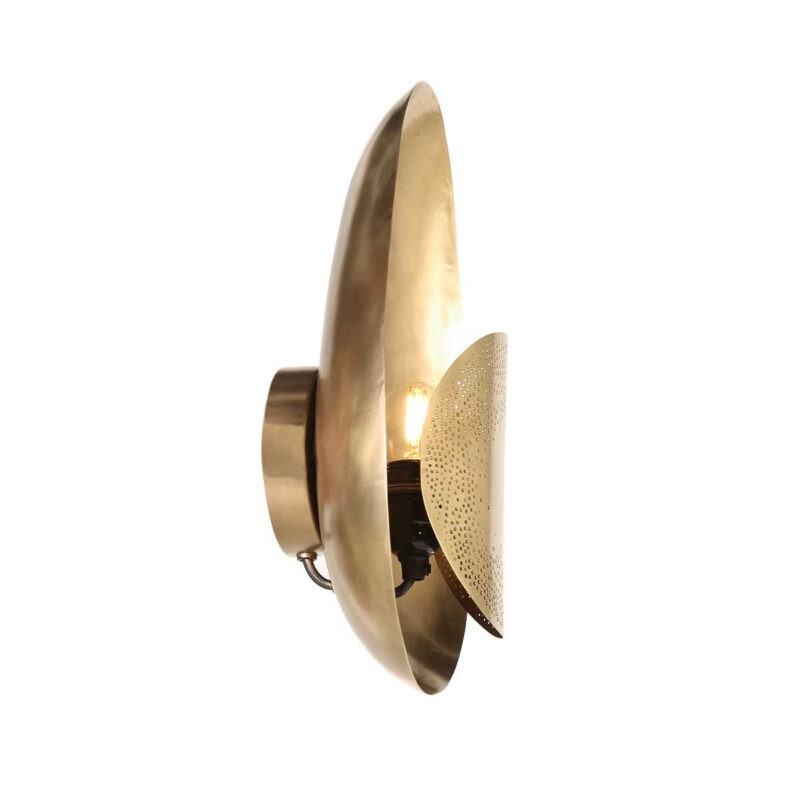Bronskleurige wandlamp Brassi ovaal 3680BR met grote fitting - Afbeelding 15