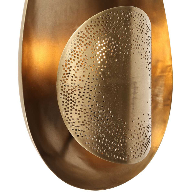 Bronskleurige wandlamp Brassi ovaal 3680BR met grote fitting - Afbeelding 5