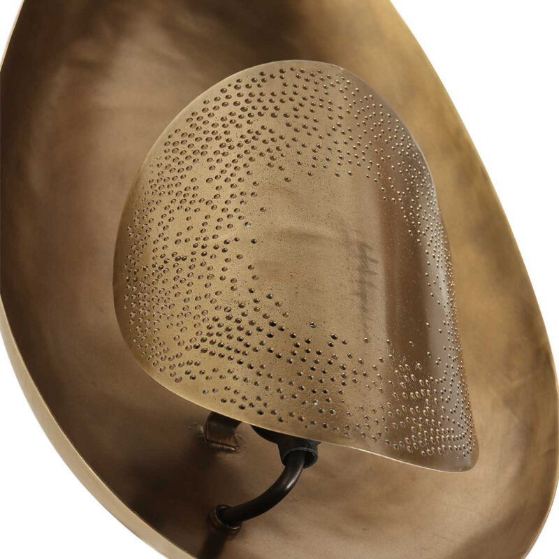 Bronskleurige wandlamp Brassi ovaal 3680BR met grote fitting - Afbeelding 7
