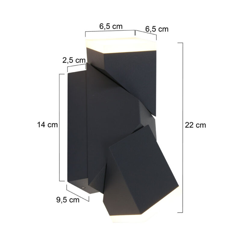Buitenlamp Jack 1507ZW Zwart IP65 2700 Kelvin - Afbeelding 7