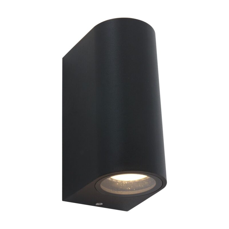 Buitenlamp Logan 1496ZW Zwart inclusief 2 x GU10 lichtbron - Afbeelding 2