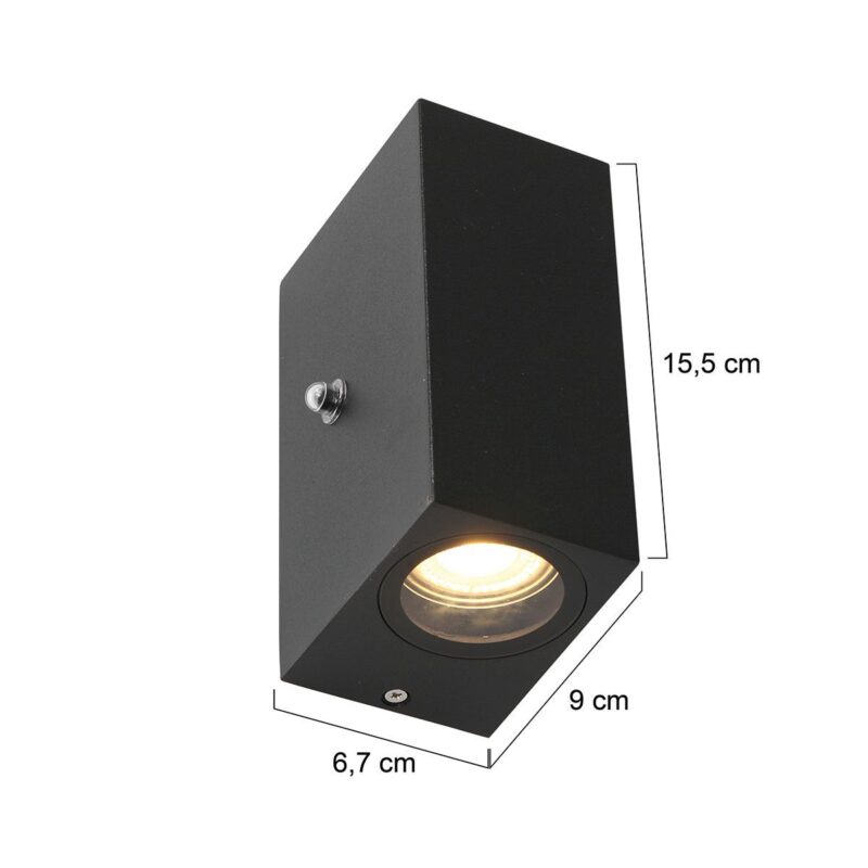 Buitenlamp Logan 2721ZW Zwart met schemer sensor - Afbeelding 7