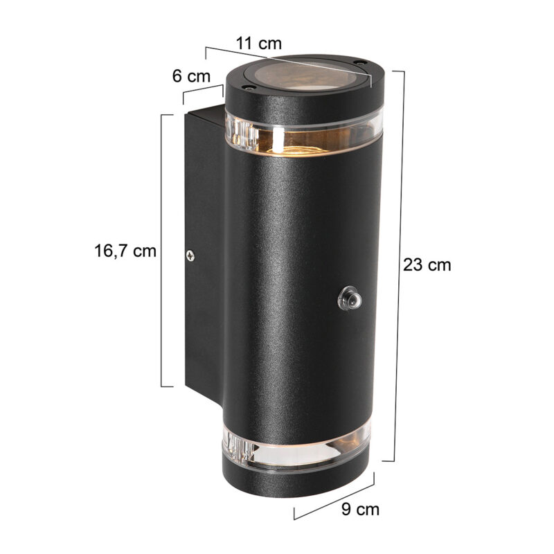 Buitenlamp Panay 2726ZW Zwart inclusief lichtbronnen - Afbeelding 8