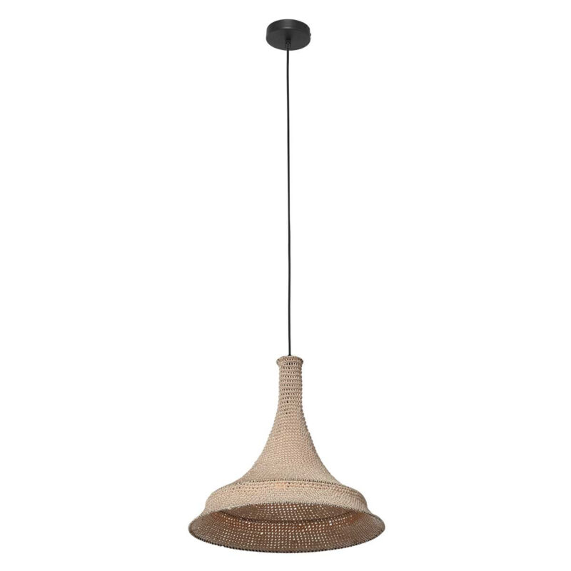 Crème kleurig oosterse hanglamp Marrakesch 3394CR handgeknoopt - Afbeelding 2
