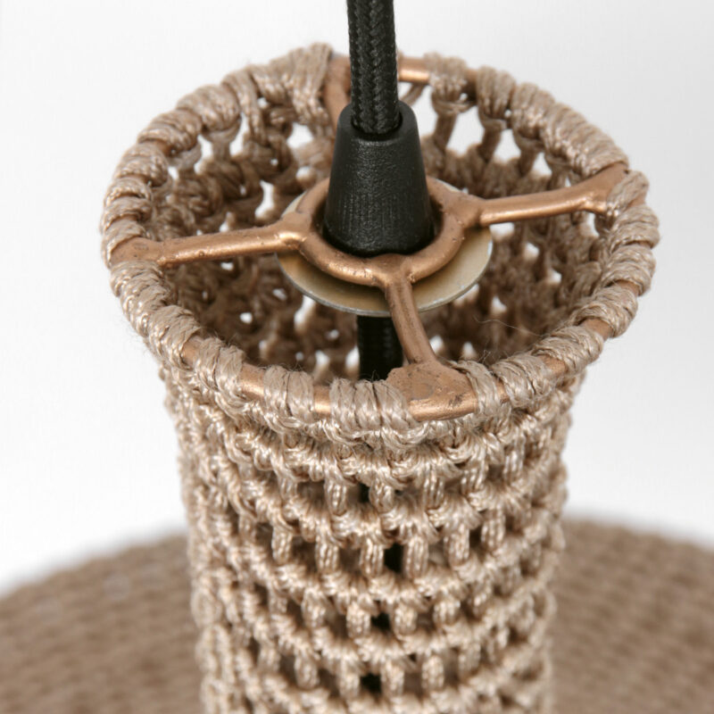 Crème kleurig oosterse hanglamp Marrakesch 3394CR handgeknoopt - Afbeelding 12